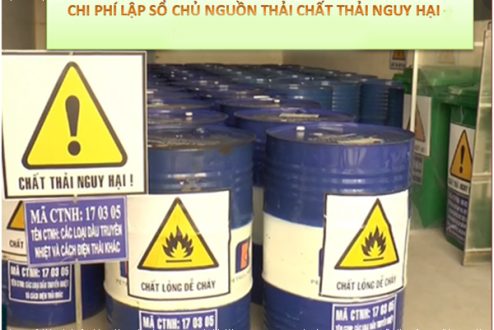 Chi phí lập sổ chủ nguồn thải chất thải nguy hại