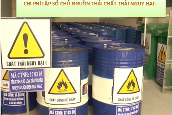 Chi phí lập sổ chủ nguồn thải chất thải nguy hại