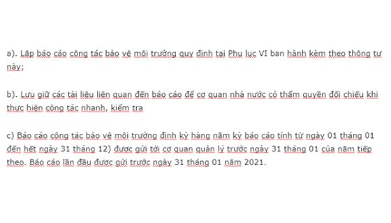 Tư vấn lập báo cáo công tác bảo vệ môi trường ở Bình Dương