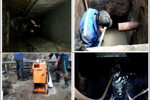 Vệ sinh bể xử lý nước thải 1